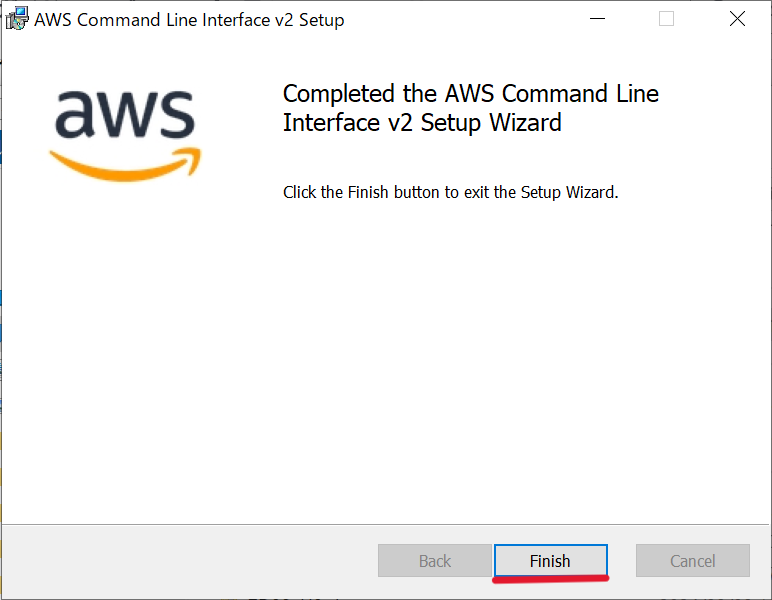 The final screen on the Setup Wizard