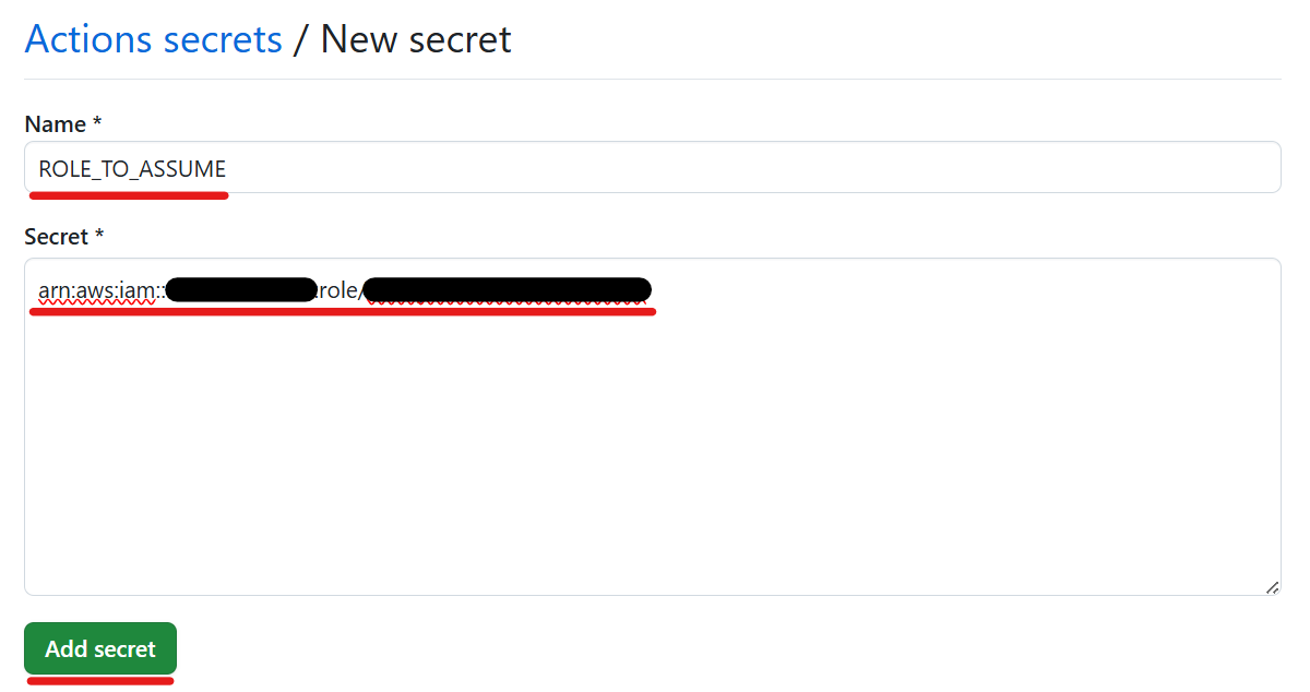 Secret creation