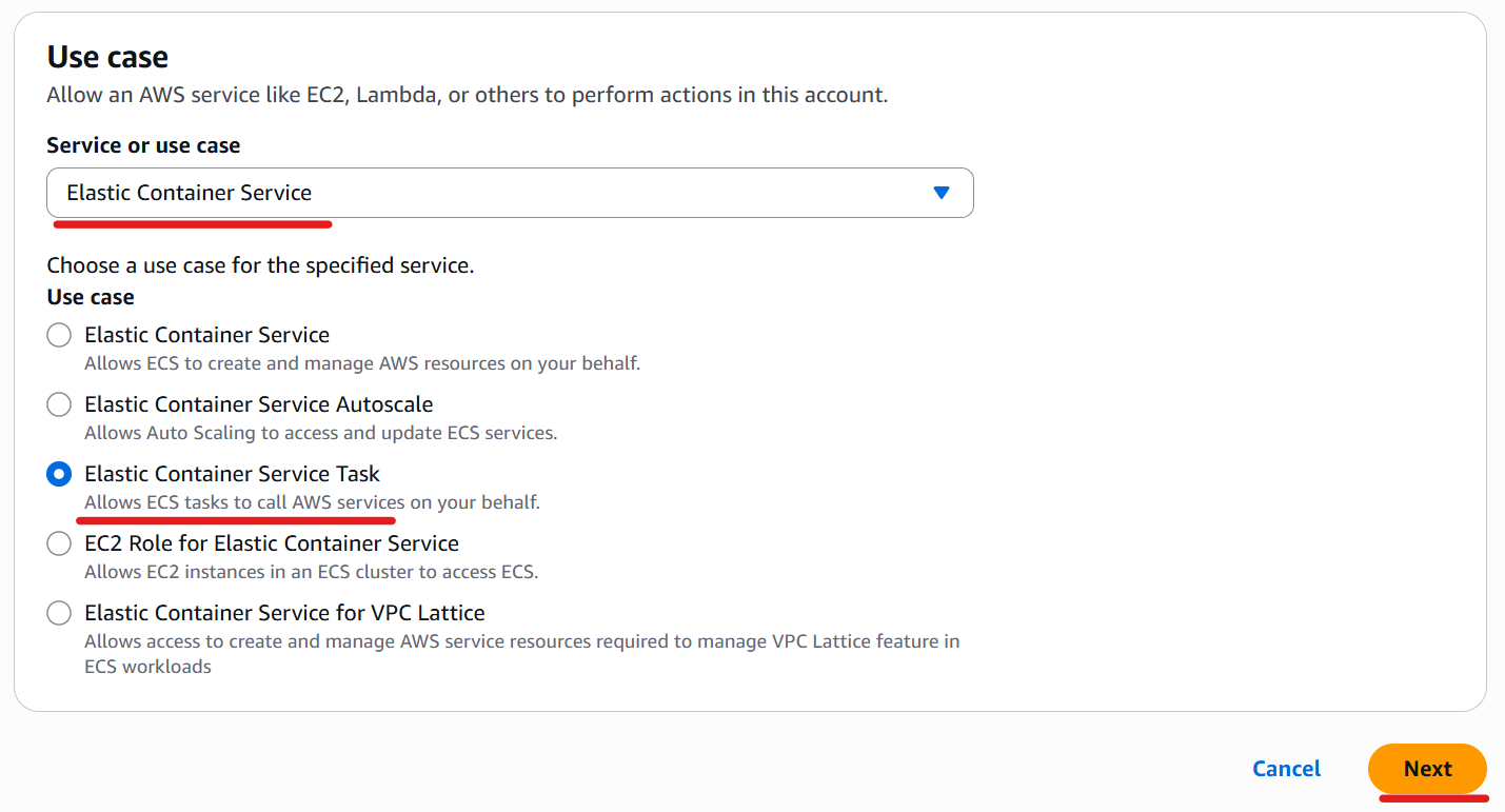 Select trusted entity screen2