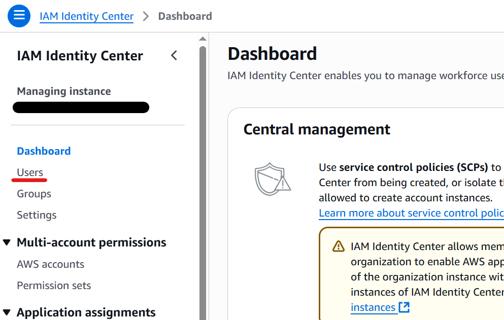 Users in IAM Identity Center