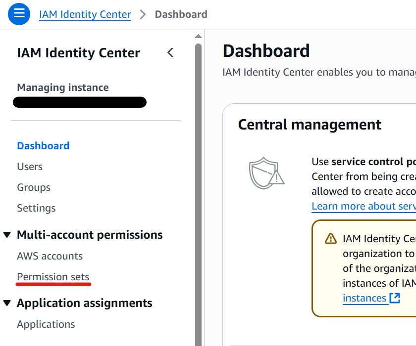 Permission sets in IAM Identity Center