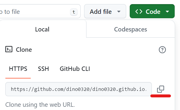 Clone URL