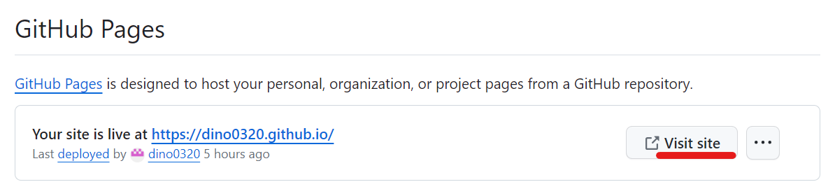Visit site button