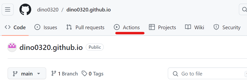 Actions Tab