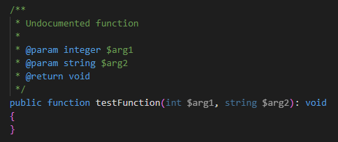 PHPDoc Example