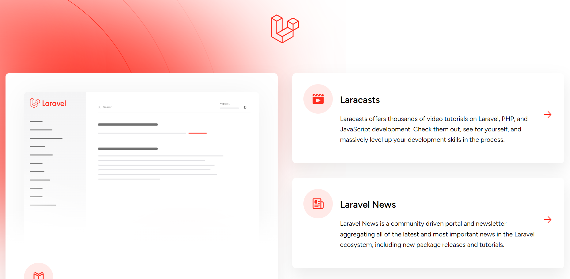 Laravelプロジェクトの画面